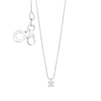 Necklace Comete Woman Storia di Luce 375 in White Gold Diamante KGLB1413